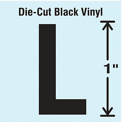 STRANCO INC DBV1L10 K8338 Die Cut Letter Label L 10 Cards PK10