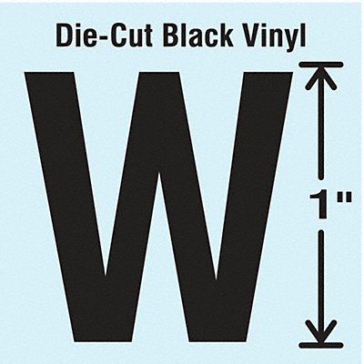 STRANCO INC DBV1W10 K8338 Die Cut Letter Label W 10 Cards PK10