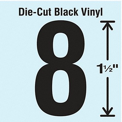 STRANCO INC DBV15810 Die Cut Number Label 8 10 Cards PK10