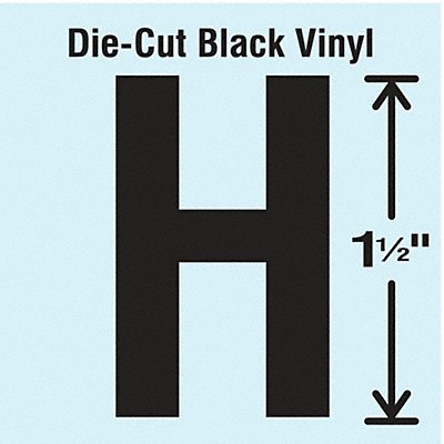 STRANCO INC DBV15H10 Die Cut Letter Label H 10 Cards PK10