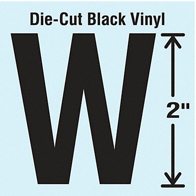 STRANCO INC DBV2W10 Die Cut Letter Label W 10 Cards PK10