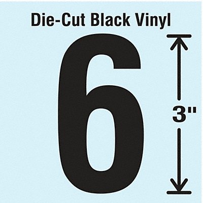 STRANCO INC DBV3610 Die Cut Number Label 6 10 Cards PK10