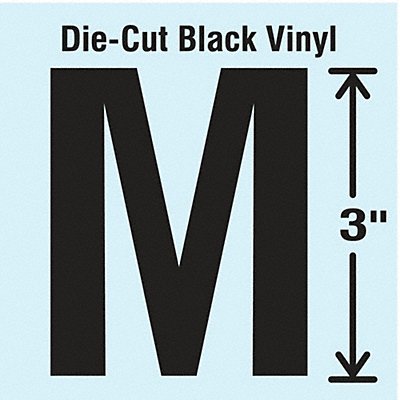 STRANCO INC DBV3M10 K8339 Die Cut Letter Label M 10 Cards PK10