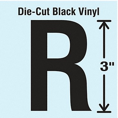 STRANCO INC DBV3R10 K8339 Die Cut Letter Label R 10 Cards PK10
