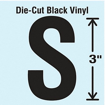 STRANCO INC DBV3S10 K8339 Die Cut Letter Label S 10 Cards PK10