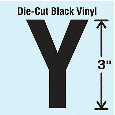 STRANCO INC DBV3Y10 K8339 Die Cut Letter Label Y 10 Cards PK10