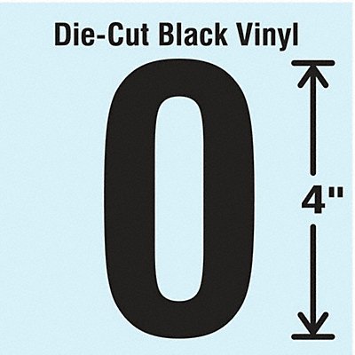 STRANCO INC DBV4010 K8352 Die Cut Number Label 0 10 Cards PK10