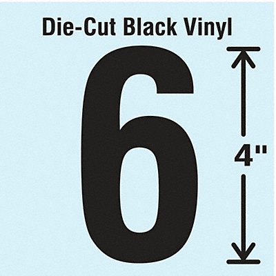 STRANCO INC DBV4610 K8352 Die Cut Number Label 6 10 Cards PK10