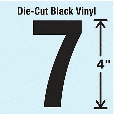 STRANCO INC DBV4710 K8352 Die Cut Number Label 7 10 Cards PK10