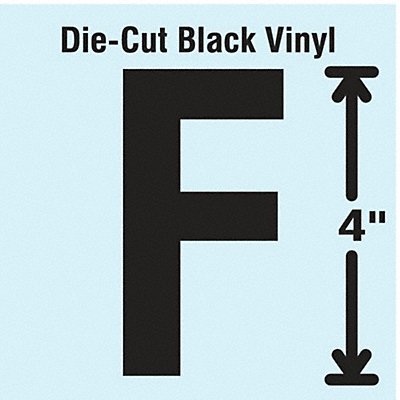 STRANCO INC DBV4F10 Die Cut Letter Label F 10 Cards PK10