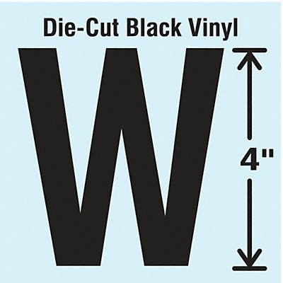 STRANCO INC DBV4W10 Die Cut Letter Label W 10 Cards PK10