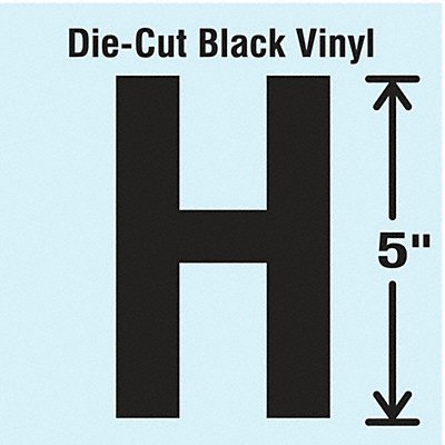 STRANCO INC DBV5H10 Die Cut Letter Label H 10 Cards PK10