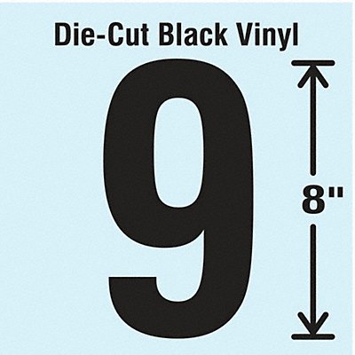 STRANCO INC DBVSINGLE89 K8344 Die Cut Number Label 9