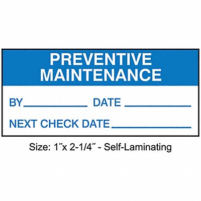 STRANCO INC TCSL339528 Inspection Label ENG Maintenance PK225