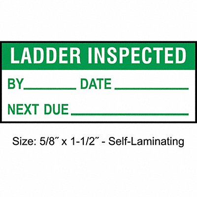 STRANCO INC TCSL222131 Inspection Label ENG Maintenance PK350