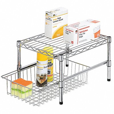 HONEY-CAN-DO SHF03525 Cabinet Organizer 11.75 in L Chrome