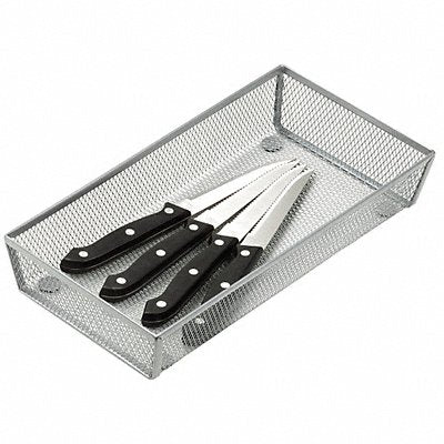 HONEY-CAN-DO KCH02156 Cutlery Tray 2 x 6 x 12 in Silver