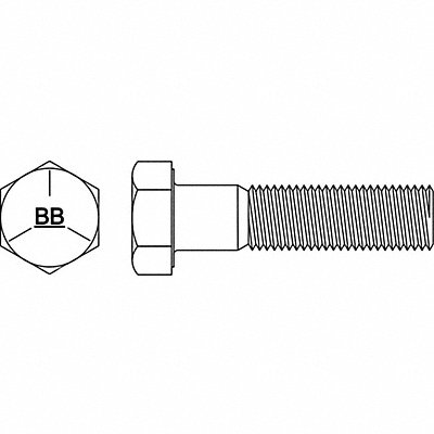 GRAINGER HCSG551618434 Hex Head Cap Screw Steel 4.75 5/16 -18 40PK