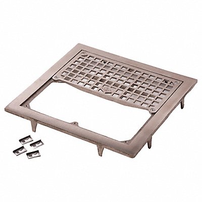 JAY R. SMITH MFG. CO 314012NB Floor Drain Nickel Bronze Square 1-1/2 H