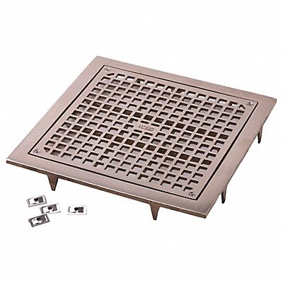 JAY R. SMITH MFG. CO 3140 Floor Drain Slotted Lid Square 1-1/2 H