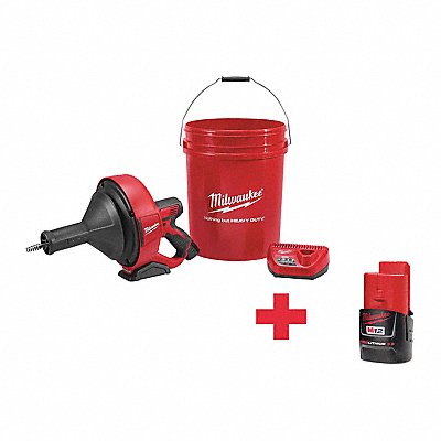 MILWAUKEE 25712100000000 Drain Gun Kit 5/16 x 25 ft Cable Size