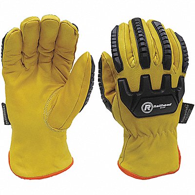 RAILHEAD GEAR RHGSWTLG Winter Goat Skin Cut Resistant Gloves L