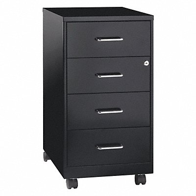 SPACE SOLUTIONS 22792 Mobile Bookcase Modular Black 18 D