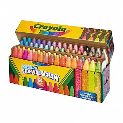 CRAYOLA 512064 Sidewalk Chalk Non-Erasable 1/2 PK64