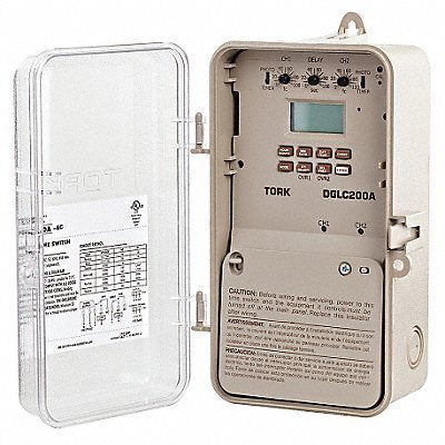 TORK DGLC200ANC Electronic Timer Astronomic Clear Plastic