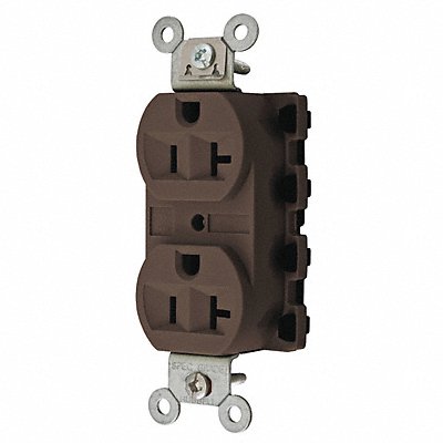 HUBBELL SNAP5362A Receptacle Brown 20 A 2P3W Back 1PK