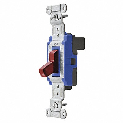 HUBBELL SNAP1201RNA Wall Switch Red 15 A Back Single Pole