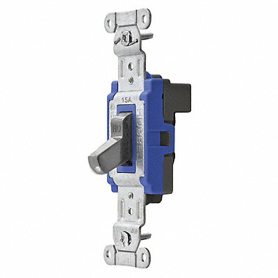 HUBBELL SNAP1203GYNA Wall Switch Grey 15 A Back 3-Way