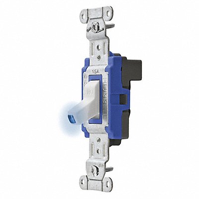 HUBBELL SNAP1203ILWNA IllumWall Switch White 15 A Back 3-Way