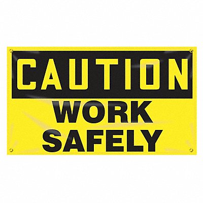 ACCUFORM MBR403 Safety Banner 28in x 48in Poly Sheeting