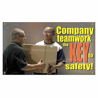 ACCUFORM MBR404 Safety Banner 28in x 48in Poly Sheeting