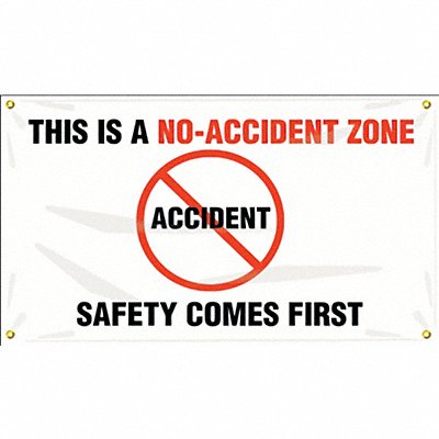 ACCUFORM MBR414 Safety Banner 28in x 48in Poly Sheeting