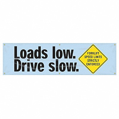 ACCUFORM MBR954 Safety Banner 28in x 96in Poly Sheeting