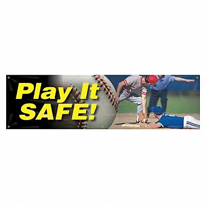 ACCUFORM MBR818 Safety Banner 28in x 96in Poly Sheeting