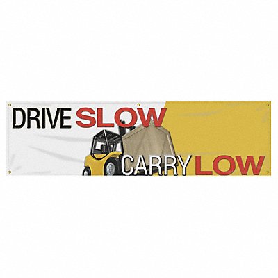 ACCUFORM MBR839 Safety Banner 28in x 96in Poly Sheeting