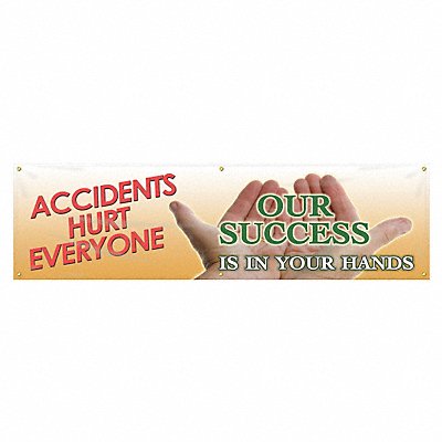 ACCUFORM MBR704 Safety Banner 28in x 96in Poly Sheeting