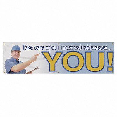 ACCUFORM MBR841 Safety Banner 28in x 96in Poly Sheeting