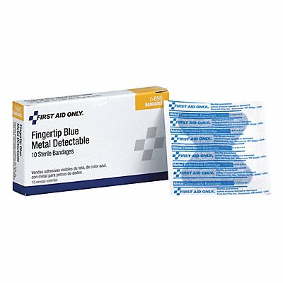 FIRST AID ONLY 1696 Fingertip Bandages Metal Detect PK8