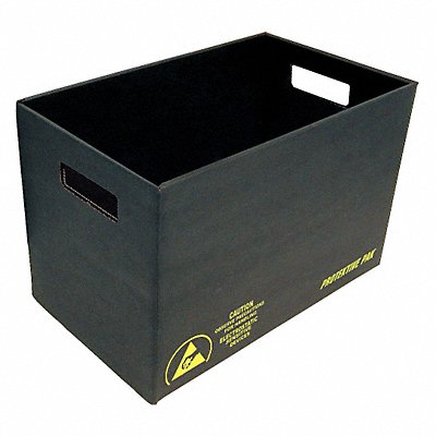 PROTEKTIVE PAK 37516 ESD Conductive Bin Black Solid Cardboard