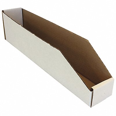PACKAGING CORPORATION OF AMERICA BWZ318 Corr Shelf Bin White Cardboard 4 1/2 in