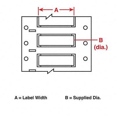 BRADY B33D7502344 Wire Marking Sleeves 2in.Wx1-1/4in.H