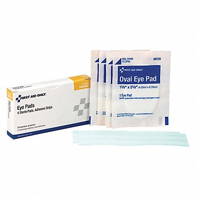 FIRST AID ONLY 7002 Eye Pads White 2 3/4 L 1 3/4 W