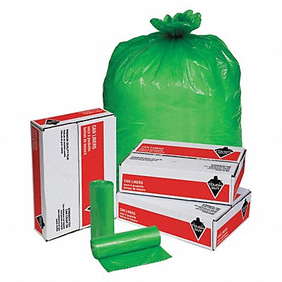 TOUGH GUY 31DK99 Biohazard Bags 33 gal Green PK100