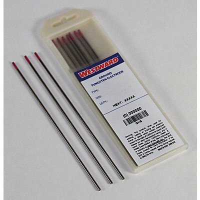 WESTWARD 31GH80 WMS 10pc Pink Tungsten Electrode