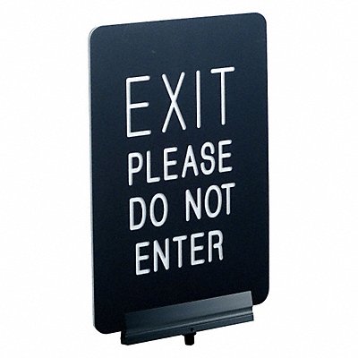 VISIONTRON SBB711P201BK Signage Engraved 11x7 in EXIT PLEASE