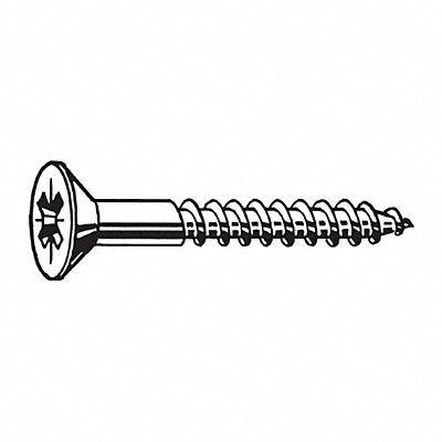 GRAINGER U518760190125 FlatHd WOOD SCREW 18-8SS #10 1.25 L PK100